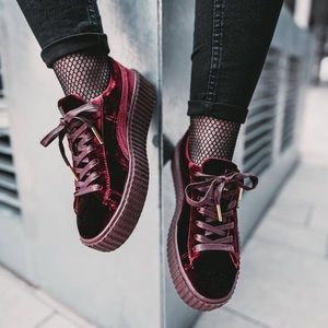 Puma X Fenty Velvet Creepers  Royal Purple Size 7.5